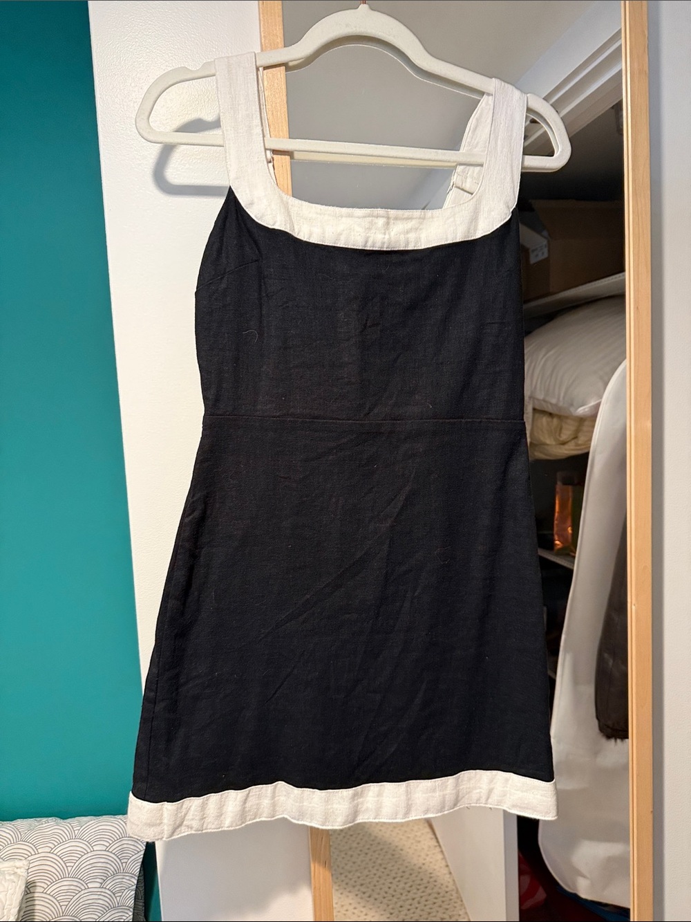 Abercrombie & Fitch Black Dress with White Trim